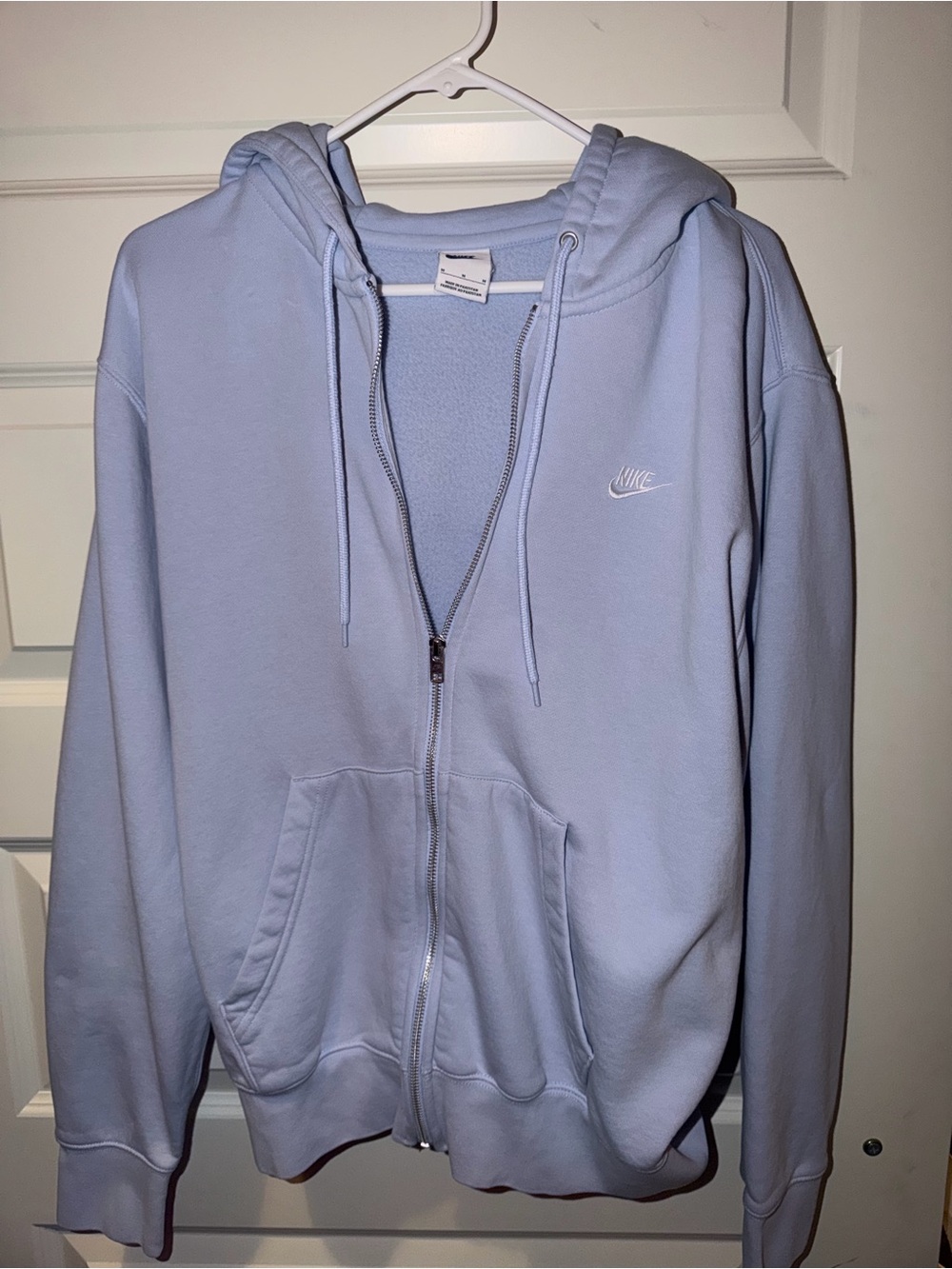 Nike Men's Pastel Blue Full-Zip Hoodie